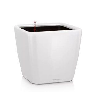 LECHUZA QUADRO LS 21 - white high-gloss PLANTER (sub-irrigation)